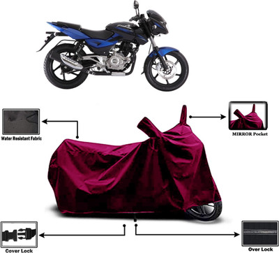 Amexride Two Wheeler Cover for Bajaj(Pulsar 180 DTS-i, Maroon)