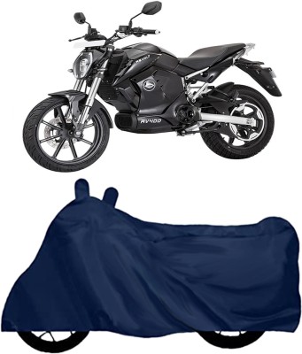 ROYAL AUTO MART Waterproof Two Wheeler Cover for Revolt(RV 400, Blue)