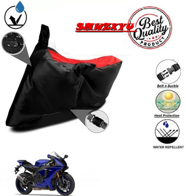 smwzxyu Waterproof Two Wheeler Cover for Yamaha(YZF-R1, Black, Red)