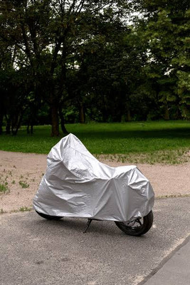 ABC Two Wheeler Cover for Hero(HF Deluxe BS6, Silver)