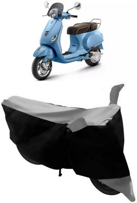 ABORDABLE Two Wheeler Cover for Vespa(Elegante 150, Black, Grey)