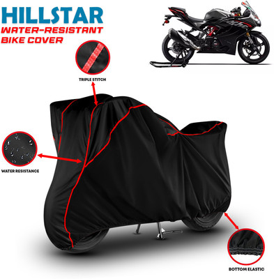 HILLSTAR Waterproof Two Wheeler Cover for TVS(Apache RR 310, Black, Red)