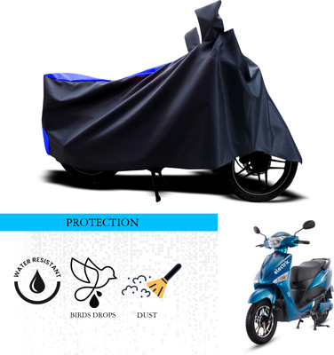 SnehaSales Waterproof Two Wheeler Cover for Hero(Electric Optima, Black, Blue)