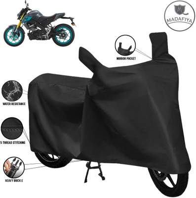 MADAFIYA Waterproof Two Wheeler Cover for Yamaha(MT 15 New BS6, Black)