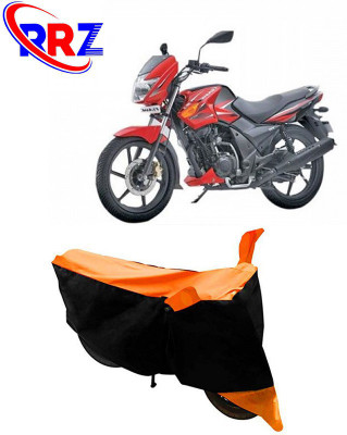 RRZ Waterproof Two Wheeler Cover for TVS(Flame DS 125, Black, Orange)