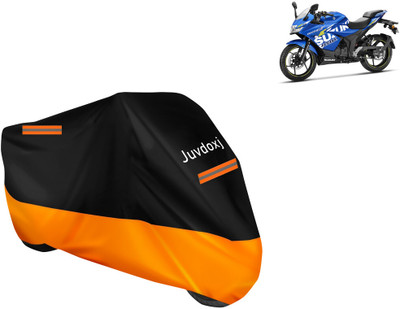 Juvdoxj Waterproof Two Wheeler Cover for Suzuki(Gixxer, Orange)