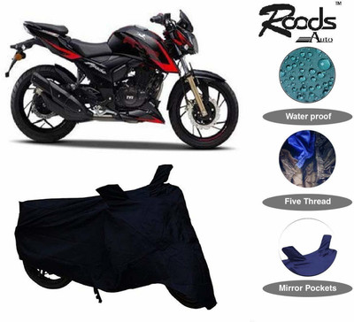 ULTRA Protect Waterproof Two Wheeler Cover for Bajaj, TVS, Honda(Apache RTR 310 BS6, Black)