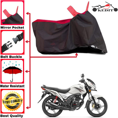 KEDIT Two Wheeler Cover for Universal For Bike(CB Shine SP, Red, Black)