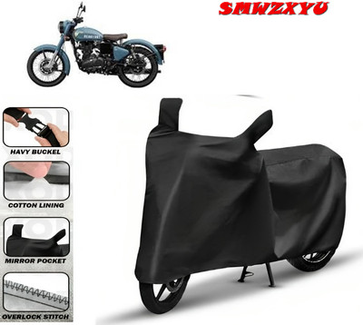 smwzxyu Waterproof Two Wheeler Cover for Royal Enfield(Thunderbird 350, Black)