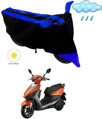 AutoTiger Two Wheeler Cover for Indus(Yo, Black, Blue)