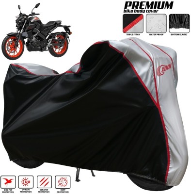 xodi Two Wheeler Cover for Yamaha(MT 15 New, Silver, Black)