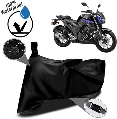 ROYAL AUTO MART Waterproof Two Wheeler Cover for Yamaha(FZ-Fi Version 3.0, Black)