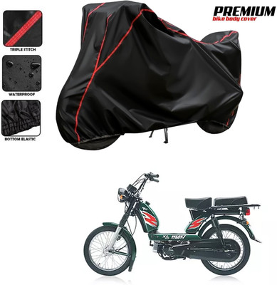 PAGORA Waterproof Two Wheeler Cover for TVS(Heavy Duty Super XL, Black)
