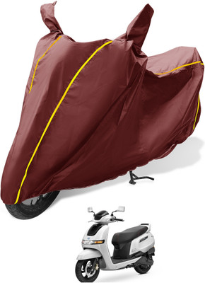 Auto Hub Waterproof Two Wheeler Cover for TVS(iQube, Maroon)