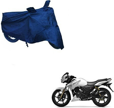 DeepShakshi AUTOMOTIVE Two Wheeler Cover for TVS(Apache RTR 180, Blue)