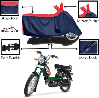 KEDIT Two Wheeler Cover for TVS(XL 100, Red, Blue)