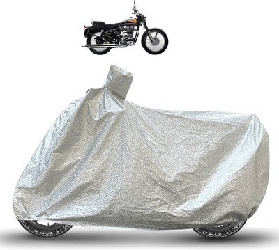 Caronix Waterproof Two Wheeler Cover for Royal Enfield(Standard 350, Silver)
