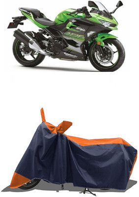 SUGASHRI Waterproof Two Wheeler Cover for Kawasaki(Ninja 400, Orange, Blue)