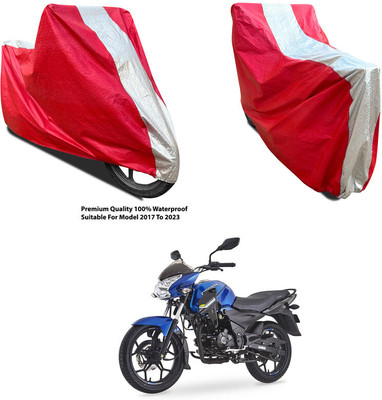 AutoGalaxy Waterproof Two Wheeler Cover for Bajaj(Discover, Silver, Red)