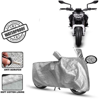 Autoinnovation Waterproof Two Wheeler Cover for KTM(250 Duke, Silver)
