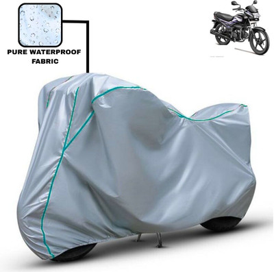 Delphinium Waterproof Two Wheeler Cover for Hero(Super Splendor, Silver)