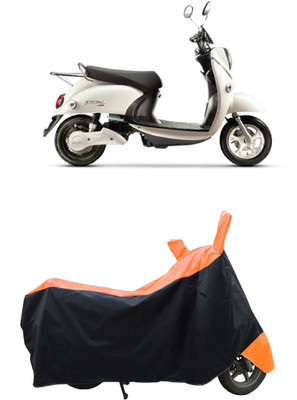 Coxtor Waterproof Two Wheeler Cover for Evolet(Polo BS6, Orange)