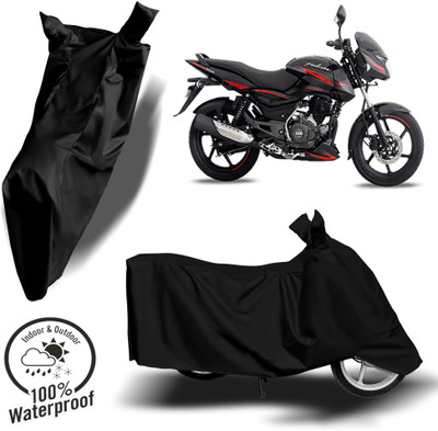 ROYAL AUTO MART Waterproof Two Wheeler Cover for Bajaj(Pulsar 150, Black)