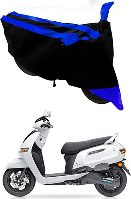 Mdstar Waterproof Two Wheeler Cover for TVS(iQube Electric, Blue, Black)