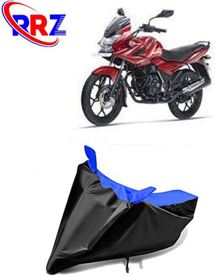 RRZ Waterproof Two Wheeler Cover for Bajaj(Discover 150 f, Black, Blue)
