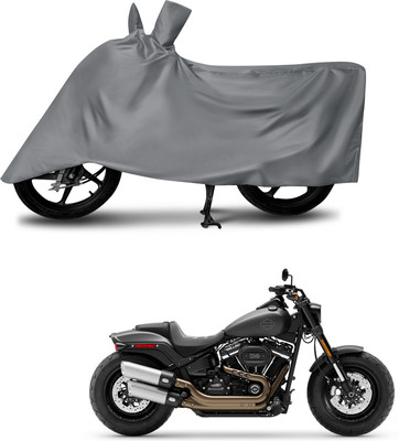 MMSSTAR Waterproof Two Wheeler Cover for Harley Davidson(Fat Boy, Grey)