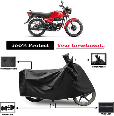 Amexride Two Wheeler Cover for Hero(HF Dawn BS6, Black)