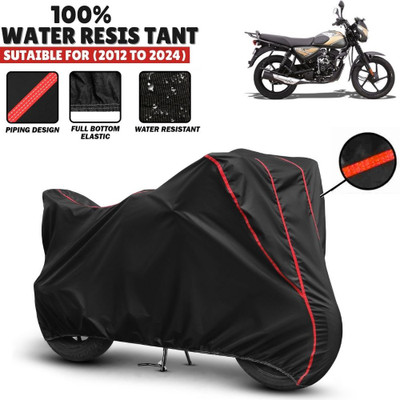 Mwiss Waterproof Two Wheeler Cover for Bajaj(CT110, Black, Red)