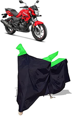 Amexride Two Wheeler Cover for Hero(Hunk, Black, Green)