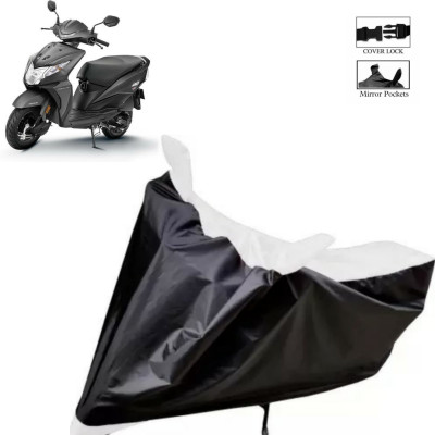 MWBB Waterproof Two Wheeler Cover for Honda(Dio, Black, White)