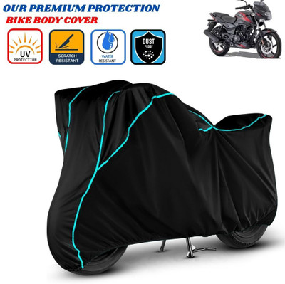 Delphinium Waterproof Two Wheeler Cover for Bajaj(Pulsar 150, Black)