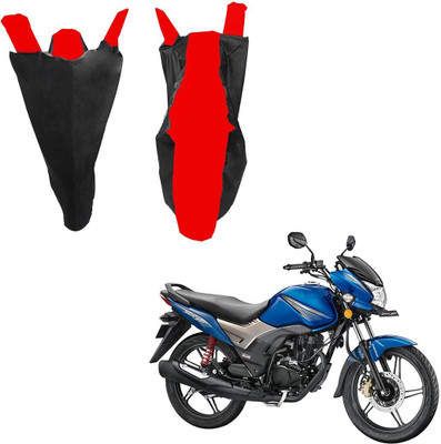 RiderShine Two Wheeler Cover for Honda(CB Shine, Black, Red)