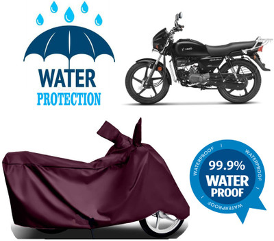 RTS COLLECTIONS Waterproof Two Wheeler Cover for Hero(Splendor Plus, Maroon)