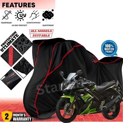 OliverX Waterproof Two Wheeler Cover for Yamaha(R15, Black, Red)