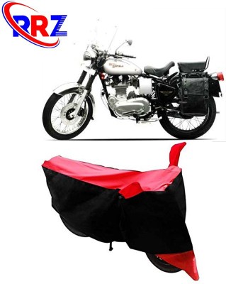 RRZ Waterproof Two Wheeler Cover for Royal Enfield(Machismo 500, Black, Red)