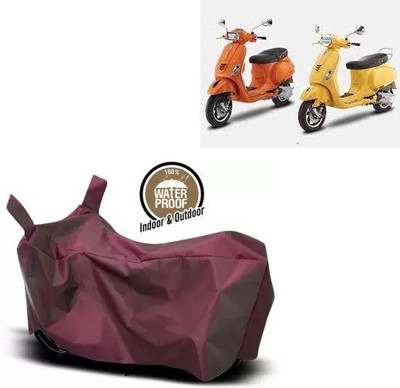 OliverX Waterproof Two Wheeler Cover for Vespa(Piaggio Vespa, Maroon)
