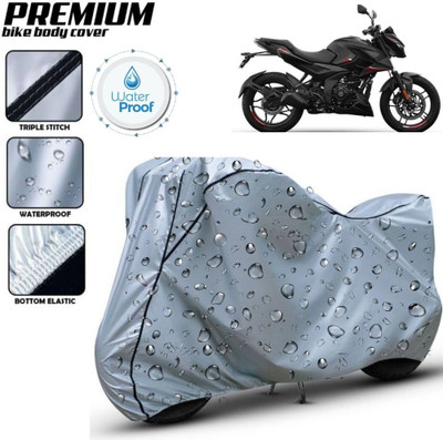 kerwa Waterproof Two Wheeler Cover for Bajaj(Pulsar 250, Silver, Black)