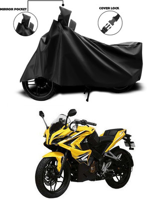 DeepShakshi AUTOMOTIVE Two Wheeler Cover for Bajaj(Pulsar 200 NS DTS-i, Black)