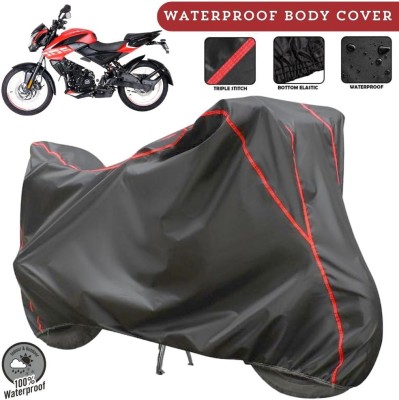 MADAFIYA Two Wheeler Cover for Bajaj(Pulsar 200NS FI, Grey, Red)