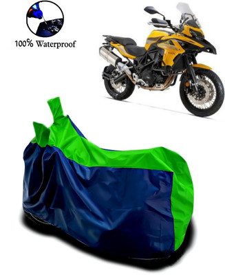 Autofly Waterproof Two Wheeler Cover for Suzuki(V Strom 650, Blue, Green)