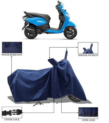 Tritika Waterproof Two Wheeler Cover for Hero(Pleasure Plus, Blue)