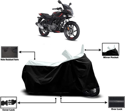 Amexride Two Wheeler Cover for Bajaj(Pulsar 180F, White)