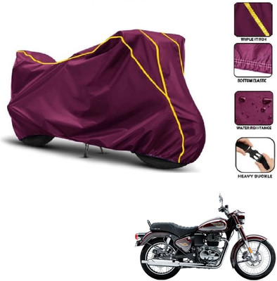 Car Life Two Wheeler Cover for Royal Enfield(Classic 350, Maroon, Yellow)