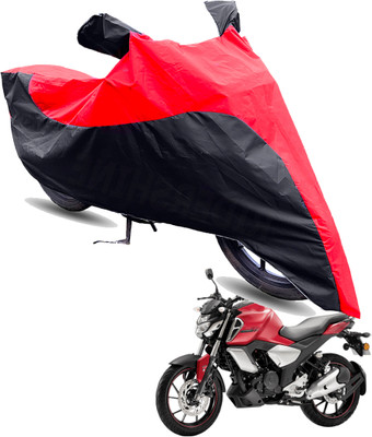 FurniGully Two Wheeler Cover for Yamaha(FZ S V3.0 FI, Red, Black)