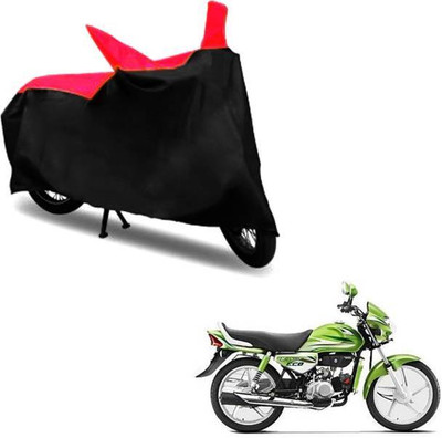 RAAMKM Two Wheeler Cover for Hero(HF Dawn BS6, Red, Black)
