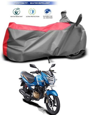 Ascension Two Wheeler Cover for TVS(Victor Premium, Red, Grey)